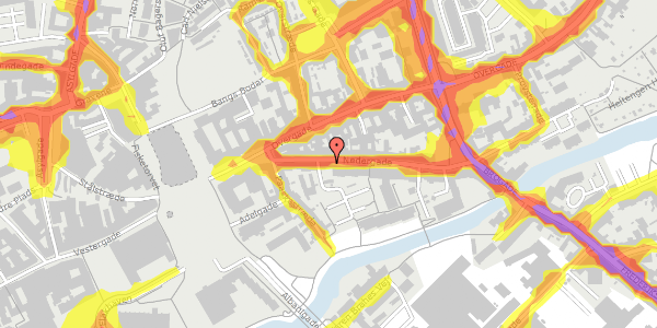 Trafikstøjkort på Nedergade 11, 5000 Odense C