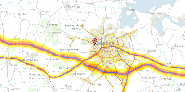 Trafikstøjkort på Njalsvej 226, 5210 Odense NV