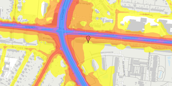 Trafikstøjkort på Nyborgvej 195, 4. th, 5220 Odense SØ