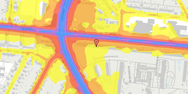 Trafikstøjkort på Nyborgvej 199, 2. tv, 5220 Odense SØ