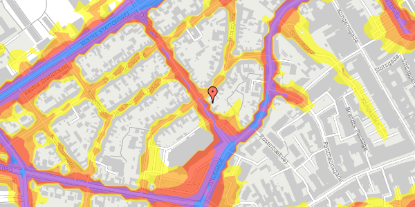 Trafikstøjkort på Odinsgade 13, 5000 Odense C