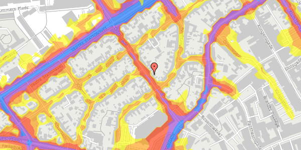 Trafikstøjkort på Odinsgade 21, 5000 Odense C