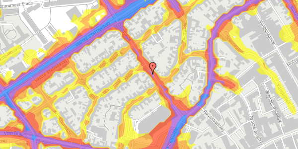 Trafikstøjkort på Odinsgade 22, 5000 Odense C