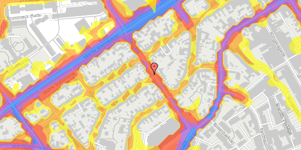 Trafikstøjkort på Odinsgade 30, 5000 Odense C