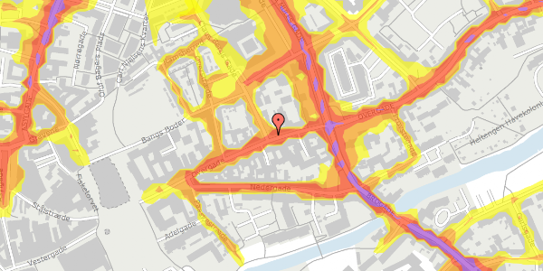 Trafikstøjkort på Overgade 42, st. , 5000 Odense C