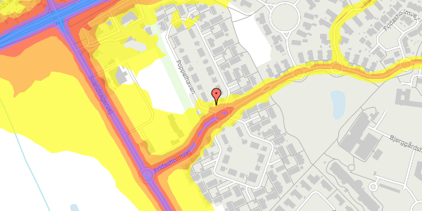 Trafikstøjkort på Poppelhaven 136, 1. th, 5240 Odense NØ