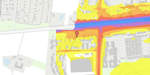 Trafikstøjkort på Provsteløkken 27C, 5200 Odense V