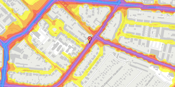 Trafikstøjkort på Reventlowsvej 52, 1. tv, 5000 Odense C