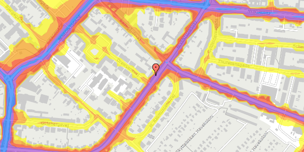 Trafikstøjkort på Reventlowsvej 52, 2. th, 5000 Odense C