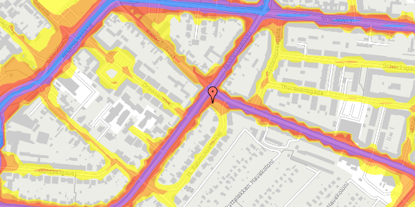 Trafikstøjkort på Reventlowsvej 53, st. , 5000 Odense C