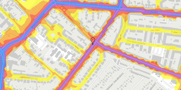 Trafikstøjkort på Reventlowsvej 54, st. tv, 5000 Odense C