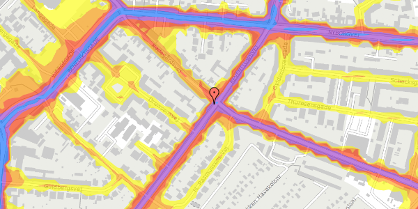 Trafikstøjkort på Reventlowsvej 56, st. th, 5000 Odense C