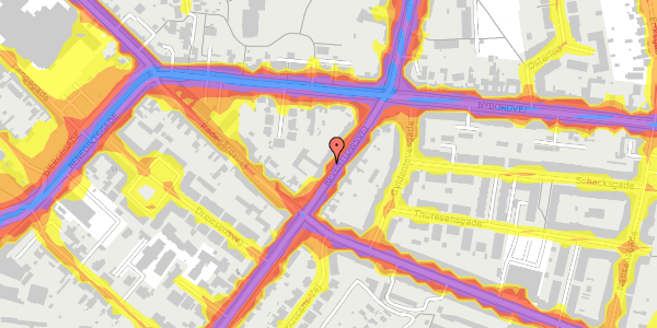 Trafikstøjkort på Reventlowsvej 66, 3. th, 5000 Odense C