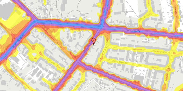 Trafikstøjkort på Reventlowsvej 69, st. th, 5000 Odense C