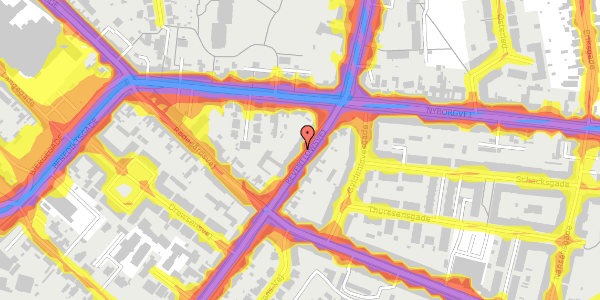 Trafikstøjkort på Reventlowsvej 70, 2. th, 5000 Odense C