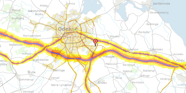 Trafikstøjkort på Ridderhatten 79, 5220 Odense SØ