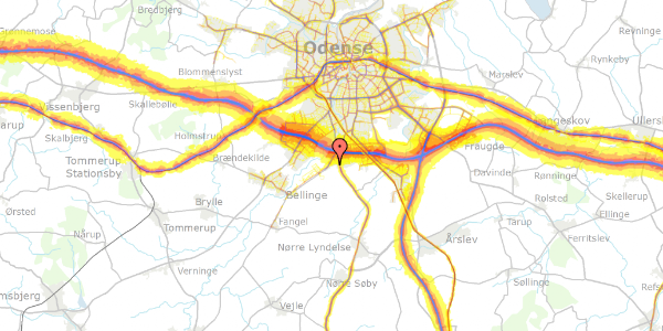 Trafikstøjkort på Rulkedalen 24, 5260 Odense S