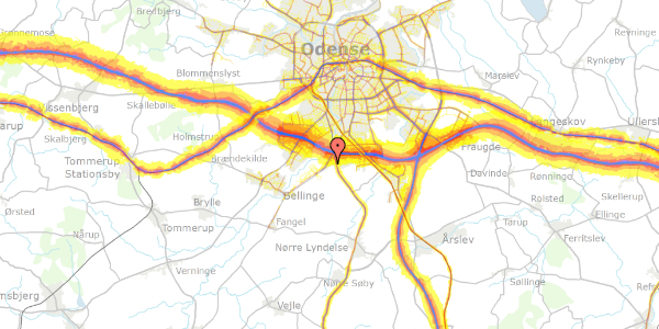 Trafikstøjkort på Rulkedalen 50, 5260 Odense S