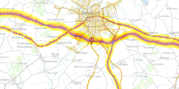 Trafikstøjkort på Rulkedalen 76, 5260 Odense S