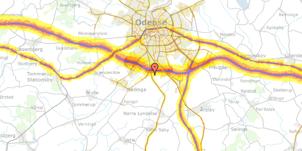 Trafikstøjkort på Rulkedalen 110, 5260 Odense S