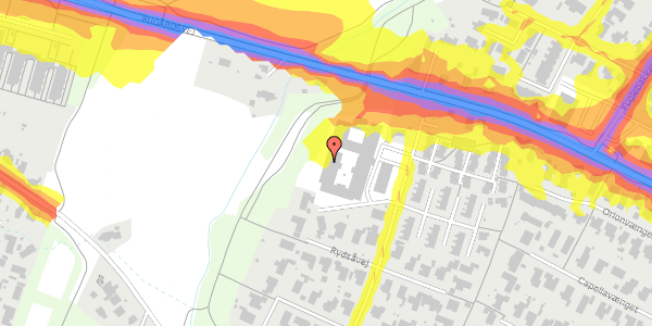 Trafikstøjkort på Rydsåvej 66C, st. 3, 5210 Odense NV