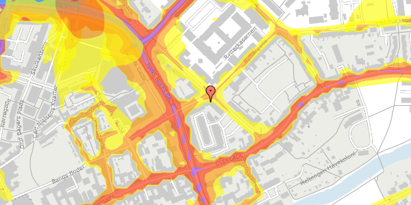 Trafikstøjkort på Ryttergade 1A, 2. tv, 5000 Odense C