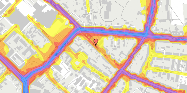 Trafikstøjkort på Rødegårdsvej 15, 1. , 5000 Odense C