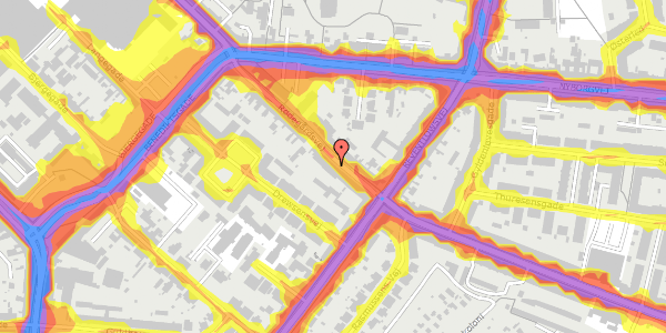 Trafikstøjkort på Rødegårdsvej 35, st. 5, 5000 Odense C