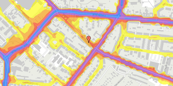 Trafikstøjkort på Rødegårdsvej 39, 2. tv, 5000 Odense C