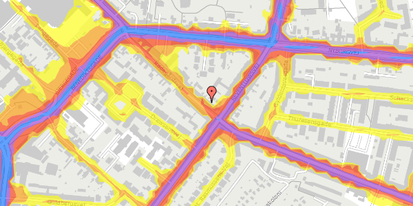 Trafikstøjkort på Rødegårdsvej 40, st. , 5000 Odense C