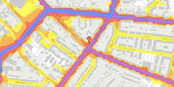 Trafikstøjkort på Rødegårdsvej 46, st. , 5000 Odense C