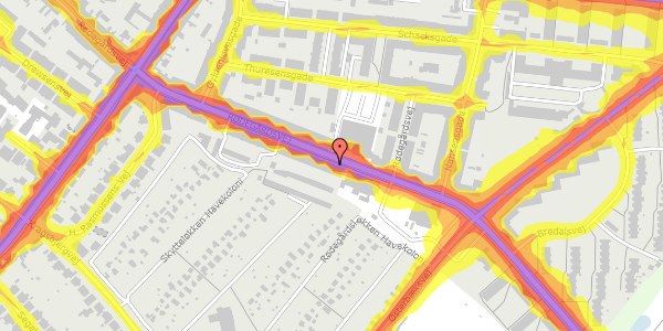 Trafikstøjkort på Rødegårdsvej 79, st. tv, 5000 Odense C