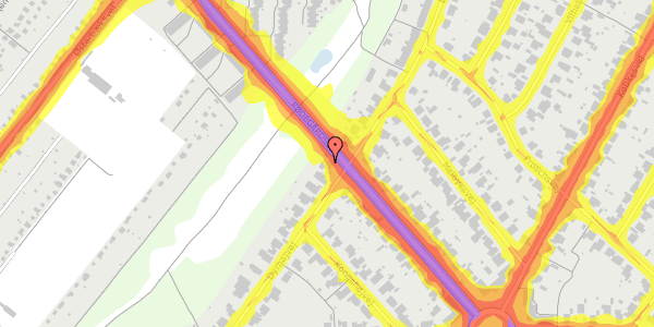 Trafikstøjkort på Rødegårdsvej 133, 5230 Odense M