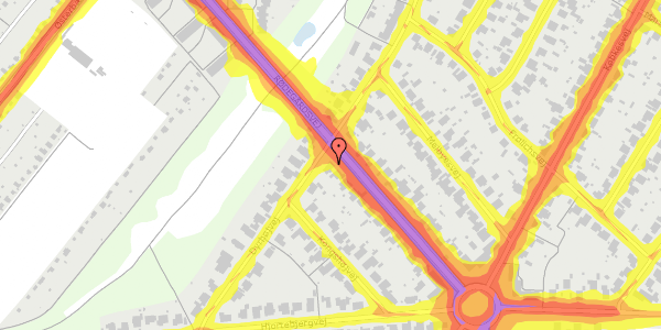 Trafikstøjkort på Rødegårdsvej 135, 5230 Odense M