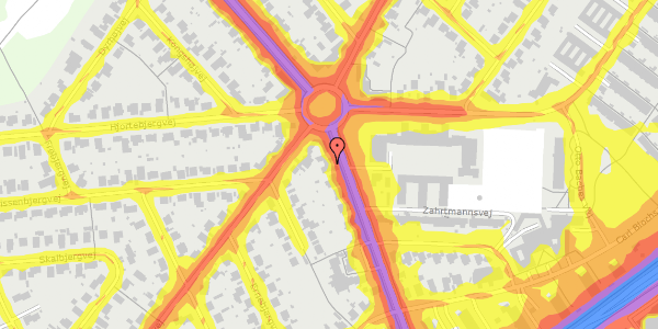 Trafikstøjkort på Rødegårdsvej 165, 5230 Odense M