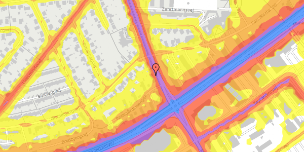 Trafikstøjkort på Rødegårdsvej 187, 5230 Odense M