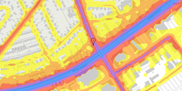 Trafikstøjkort på Rødegårdsvej 191, 5230 Odense M