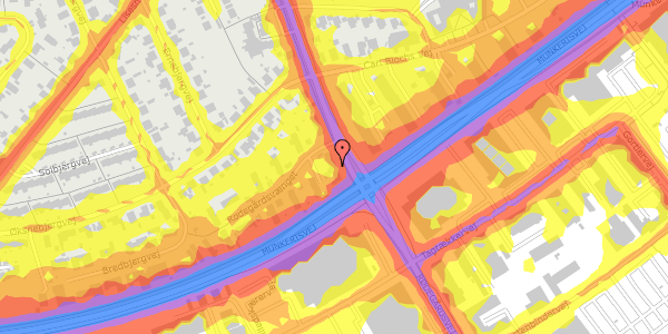 Trafikstøjkort på Rødegårdsvej 193, 5230 Odense M