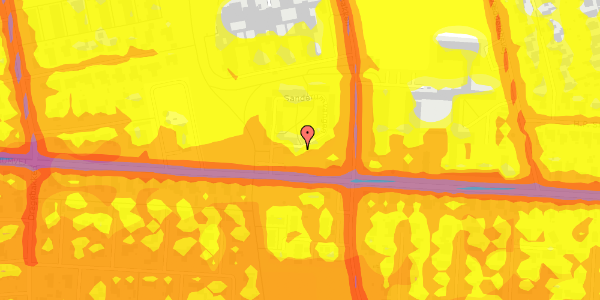Trafikstøjkort på Sanderumvangen 5, 5250 Odense SV