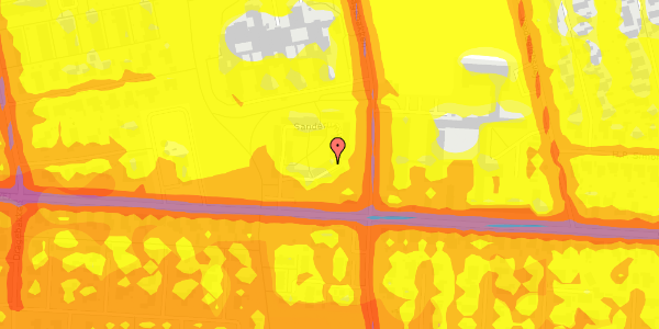 Trafikstøjkort på Sanderumvangen 8, 5250 Odense SV