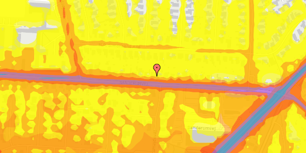 Trafikstøjkort på Sanderumvej 41, 5250 Odense SV