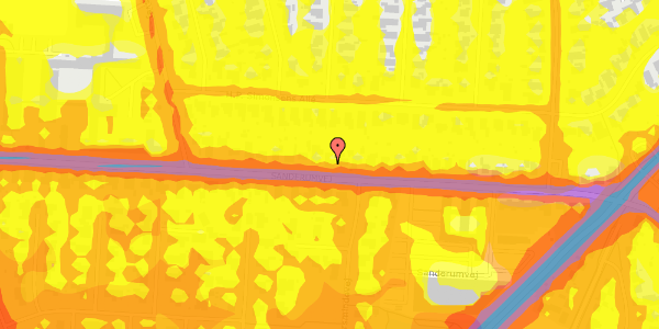 Trafikstøjkort på Sanderumvej 43, 5250 Odense SV