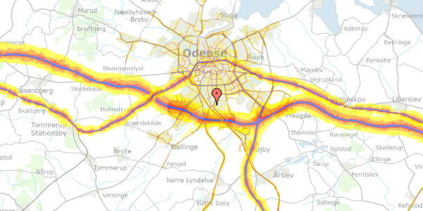 Trafikstøjkort på Sejerskovvænget 8, 5260 Odense S