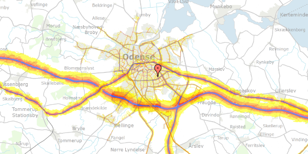 Trafikstøjkort på Skalbjergvej 4, 5230 Odense M