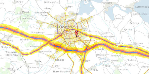 Trafikstøjkort på Skalbjergvej 23, 5230 Odense M