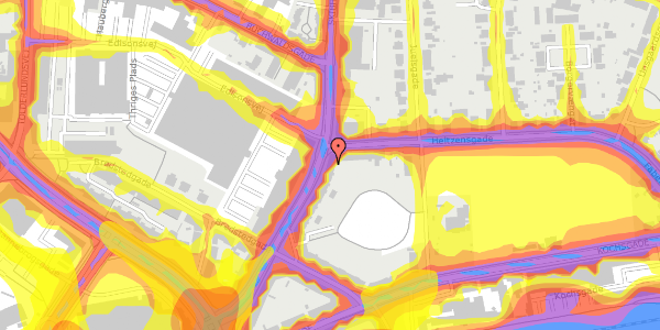 Trafikstøjkort på Skibhusvej 37, 1. th, 5000 Odense C