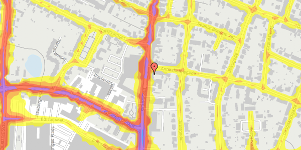 Trafikstøjkort på Skibhusvej 61A, st. tv, 5000 Odense C