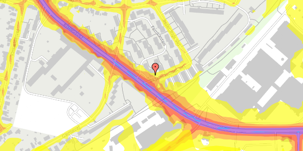 Trafikstøjkort på Skjalm Hvides Vej 2, 2. th, 5000 Odense C