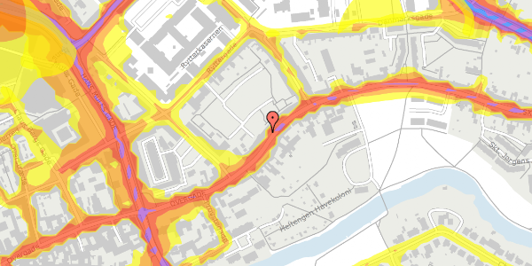 Trafikstøjkort på Skt. Jørgens Gade 14, 2. tv, 5000 Odense C