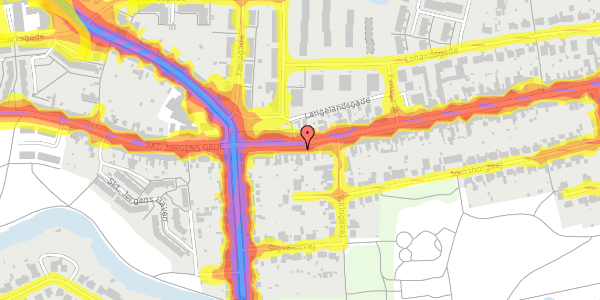 Trafikstøjkort på Skt. Jørgens Gade 121, 5000 Odense C